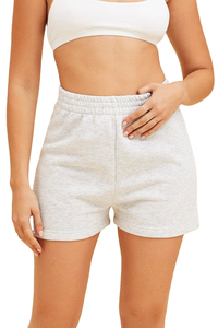 Wholesale Elastic Waist Polyester/Cotton Fabric Quick Dry Breathable Eco-Friendly <b>Light</b> Wash 180g Casual Women <b>Sleep</b> Shorts - Product Image 3