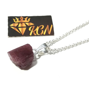 Natural Raw Amethyst <b>Pendant</b> 925 Sterling Silver Handmade Rough Gemstone Third Party Certified Bezel Set KGN SILVER Necklace - Product Image 1