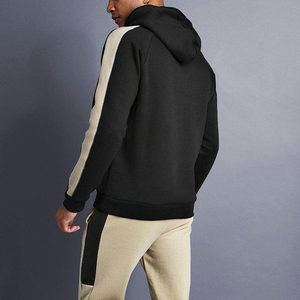 Sudadera con Capucha para Hombre, Diseño Color Block, Manga Raglán, Corte Regular, Algodón French Terry, Estilo Casual para Otoño - Product Image 3
