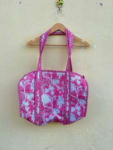 Bolso Tote Acolchado de Color Sólido Ligero al por Mayor, Bolso de Hombro de Algodón de Gran Capacidad para Mujer, Todas las Temporadas, VertexIndiaCorp - Product Image 3