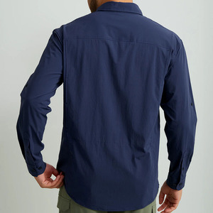 Camisa de Vestir Personalizada para Hombre, Primavera/Verano, Lisa, Casual, con Protección UV, Cierre de un Botón, Popelina, Antiarrugas, Antidesgarro - Product Image 2