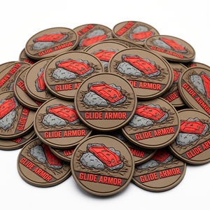 Plaques de protection personnalisées en PVC, badges ronds 3D en silicone pour vêtements et uniformes tout-terrain, fournisseur direct - Product Image 1