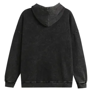 Sudadera con Capucha Extra Grande para Hombre, Color Sólido, Algodón French Terry, Estilo Casual para Otoño, Diseño con Bolsillos, Corte Regular, Tejido de Punto - Product Image 2