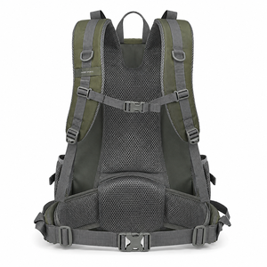 Sac à dos de randonnée personnalisé vert olive, gris anthracite, noir, multi-compartiments, grande capacité, sac de voyage, marque privée - Product Image 2