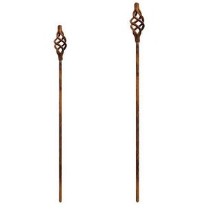 Piquet de jardin rustique en fer galvanisé à poignée spirale, durable, pour aménagement paysager extérieur et support de bordure décoratif - Product Image 6