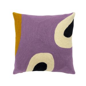 Handmade Wool Handmade Kashmiri Embroidery Wool Chain Stitched Cushion <b>Cover</b> <b>For</b> <b>Sofa</b> Couch Living Room Hot Selling Product ITHL - Product Image 1