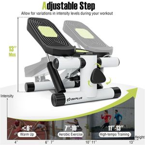 Mini Stepper Bianco con Display LCD, Intensità Regolabile e Bande di Resistenza per Tutto il Corpo Incluse - Product Image 5