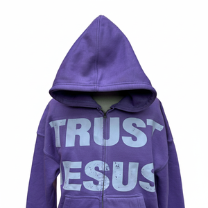 Sweat à capuche surdimensionné à épaules tombantes pour homme, avec logo personnalisé imprimé en sérigraphie, en molleton épais avec fermeture éclair. - Product Image 4