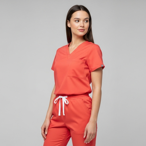 Premium <b>Nurse</b> <b>Scrubs</b> Uniform Set Unisex Short Sleeve Stand Collar Medical Hospital Workwear Breathable <b>Scrub</b> Sets Customized - Product Image 1