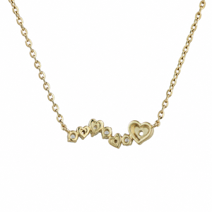 Collier élégant en argent sterling 925 plaqué or jaune 14 carats avec petit pendentif en forme de cœur minimaliste certifié GRA pour femmes - Product Image 4