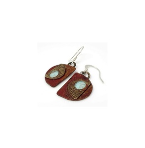 Boucles d'oreilles patinées style tribal, polies, légères, style indien, collection Printemps 2016 - Product Image 3