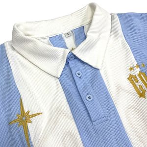 Camiseta de fútbol a rayas City Of God para hombre, camiseta de fútbol bordada de manga corta, corte regular, para todas las estaciones, ropa para adultos - Product Image 4