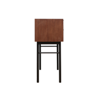 Table à manger extensible convertible traditionnelle en chêne avec miroir de coiffeuse, tabouret, bureau, rangement, prises électriques et tiroirs pour appartement et hôtel