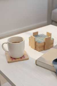 Modern Rustic Farmhouse Live Edge Reclaimed <b>Wood</b> <b>Slice</b> Coasters Durable Protect Table Business Gift from india - Product Image 5