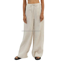 Pantalon ample à jambe large à la mode pour femmes Couleurs personnalisées Pantalon respirant pour dames
