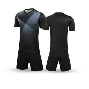 Conjunto de Camiseta y Pantalones Cortos de Fútbol Negros Lisos Personalizados, Uniforme de Fútbol Ligero y Transpirable, Ropa Deportiva de Secado Rápido para Entrenamiento - Product Image 1