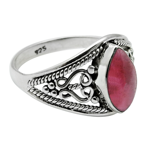 Gemstone Natural Red <b>Garnet</b> Bezel Set <b>Ring</b> 925 Sterling <b>Silver</b> <b>Rings</b> Fine Jewelry Gift for Girls Factory Price Indian Suppliers - Product Image 2