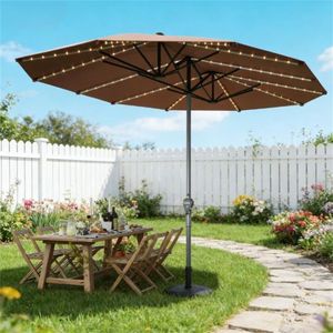 Ombrellone da Esterno per Terrazzo Color Beige, Prodotto Solare per Ombreggiatura Perfetta - Product Image 1