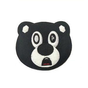 Parche Bordado con Cara de Oso, Ecológico, para Coser, de Tela Tejida, Forma Redonda, para Regalos y Decoración del Hogar - Product Image 1
