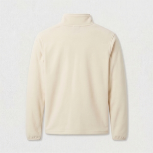 Sudadera de Forro Polar Beige para Hombre Dumela, Cierre de Cremallera de un Cuarto, Corte Regular, Cuello Alto, Transpirable, Informal, para Otoño, con Logotipo Estampado en la Parte Delantera - Product Image 2