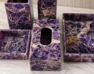 Juego de Baño Moderno de Tres Piezas de Resina Acrílica Azul Cielo de Lujo de ILAHI, Diseño Floral, Accesorios Decorativos para el Hogar, Uttar - Product Image 1