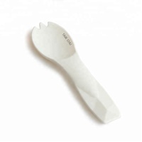 Vaisselle jetable durable en PLA Spork compostable écologique pour les desserts pour la fête-comprend une cuillère à crème glacée et une cuillère à thé