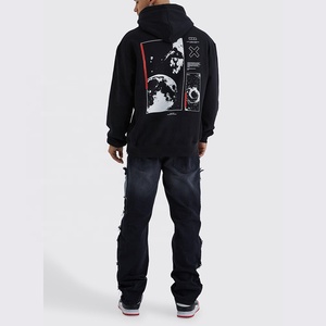 Nouveau sweat à capuche oversize en molleton uni respirant pour homme, personnalisé, en polyester/coton épais (340-360 g/m²), idéal pour l'hiver - Product Image 6