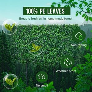 12 Paneles de Césped Artificial de 24 x 16 Pulgadas, Protegidos Contra Rayos UV, Paneles de Pared y Cercas de Césped Artificial para Exteriores - Product Image 1