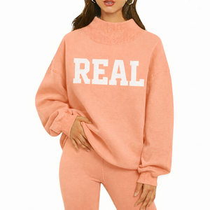 Women Mockneck Sweatshirt Everyday Casual Wear <b>Winter</b> Pullover Soft Warm Fabric Mock Neck <b>Top</b> OEM ODM Service - Product Image 1