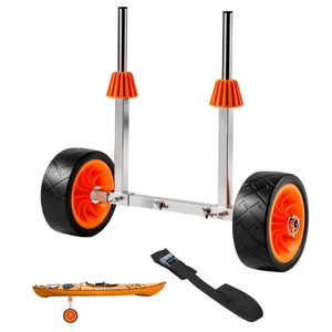 Carrello per Kayak con Capacità di Carico di 250 Libbre, Smontabile, Carrello per Canoa con Ruote in Gomma Piena da 7,5 Pollici, Cavalletto, Carrello Portatile - Product Image 1