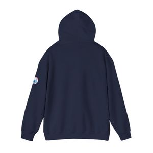 Sweat à capuche bleu graphique Alumni en molleton doux, pull à manches longues, vêtement décontracté pour l'hiver - Product Image 3