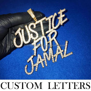 Luxury " KAISON " Pendant With Moissanite Diamond Hip Hop <b>Chain</b> Personalized Letter Necklace For Men Women - Product Image 6