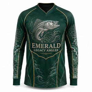 Camiseta de Pesca de Lujo para Hombre, Talla Grande, UPF 50+, Estampada, Manga Larga, Transpirable, de Malla, para Deportes al Aire Libre, con Diseño Personalizado - Product Image 1