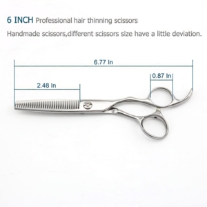 Premium Quality Stainless Steel <b>Blending</b> Shear Wide Tooth Blade Barber Salon Hair Cutting Scissor Sharp Notch 5.5 Inch - Product Image 2
