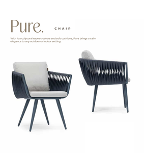 Modern Foldable <b>Stackable</b> Rope Weaving Cushioned <b>Garden</b> <b>Chair</b> with Metal Frame for Outdoor Restaurant Patio Hotel Use - Product Image 1