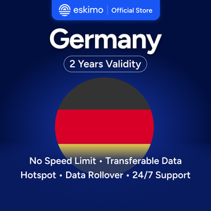 Tarjeta SIM electrónica Eskimo Alemania 1GB, datos de alta velocidad 4G/5G, no requiere SIM física, válida por 2 años, transferencia de datos ilimitada. - Product Image 1