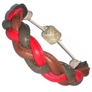 Gran oferta, la última pulsera de cuero trenzado a mano multicolor, brazaletes de moda a precio mayorista - Product Image 2