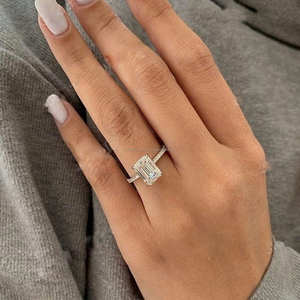 Bagues ethniques fines personnalisées en argent sterling 925 or rose 14 carats VVS diamant serti de canaux bague de fiançailles certifiée IGI pour femmes - Product Image 3