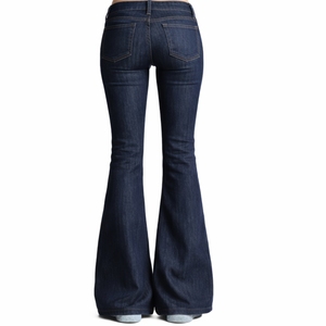 Jeans de Mezclilla Casuales de Alta Calidad para Mujer, Estilo Vintage, Corte Acampanado, Transpirables, Ecológicos, de Poliéster/Algodón, Corte Regular, Cómodos y Modernos - Product Image 2