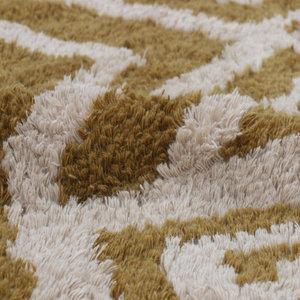 Alfombra de área de algodón/lana blanca/marrón hecha a mano conjunto de producto tejido a mano - Product Image 4