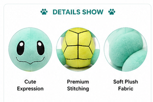 Lindo Peluche de Tortuga, Juguete de Peluche Suave, Almohada de Tortuga Marina de Dibujos Animados, Tela Velboa, Regalo para Niños, Logotipo Personalizado OEM Disponible - Product Image 3
