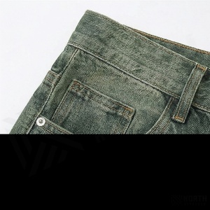 Customization Support Washed Canvas Polyester/Cotton <b>Jeans</b> Shorts <b>Mens</b> Long Baggy Streetwear High Quality Premium Casual Wear - Product Image 5