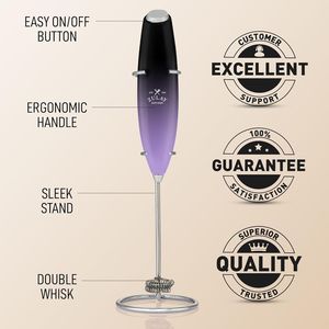 Mousseur à lait manuel puissant pour café, lattes, matcha, chocolat chaud, cappuccinos, crème fouettée - Product Image 4