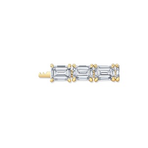 Pulsera de Diamantes Cultivados en Laboratorio con Corte Esmeralda, Oro Amarillo de 14K, Engaste de 4 Puntas, Joyería Fina de Lujo, Regalo de Aniversario - Product Image 5