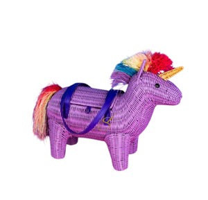Cesta de Almacenamiento de Ratán con Forma de Insecto, Diseño Artístico de Mariquita, Cesta Decorativa y Divertida para Niños - Product Image 1