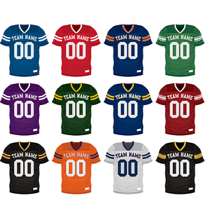 Maillots de football personnalisés à manches courtes, rayés, 100 % polyester, anti-humidité, kits uniformes, vente en gros, fournisseur OEM - Product Image 1