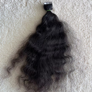Extensiones de Cabello Remy de la Mejor Calidad, Cabello Indio de Lujo, Cinta Adhesiva del Sur de la India, Directamente de Fábrica, Cabello Humano Crudo Sin Procesar de Alta Calidad - Product Image 1