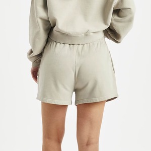 Wholesale High Quality Custom New Fashion Breathable Loose Fleece Sweat Shorts for Women Polyester/Cotton <b>Elastic</b> Waist Casual - Product Image 6