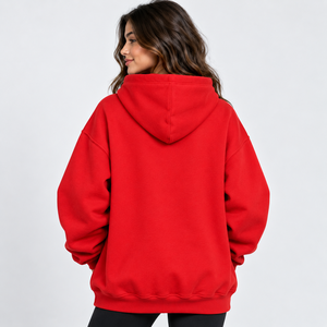 Women Oversized Red <b>Graffiti</b> Print Hoodie Pullover Streetwear Casual Fleece Sweatshirt Custom Logo Fashion Hoodie for Women Wear - Product Image 2