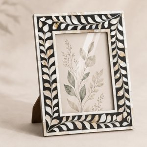 Handcrafted mother of pearl floral pattern shell inlay photo <b>frame</b> home decoration good price - Product Image 5